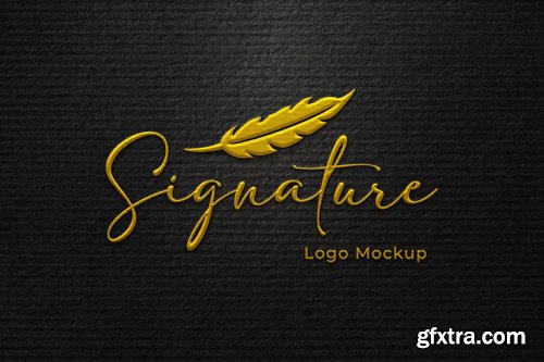 Signature Logo PSD Mockup Template