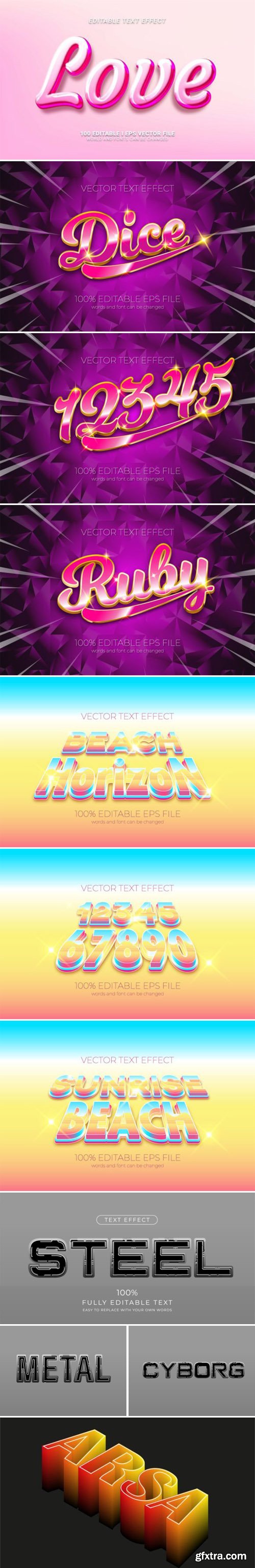 3D Editable Text Effects for Illustrator