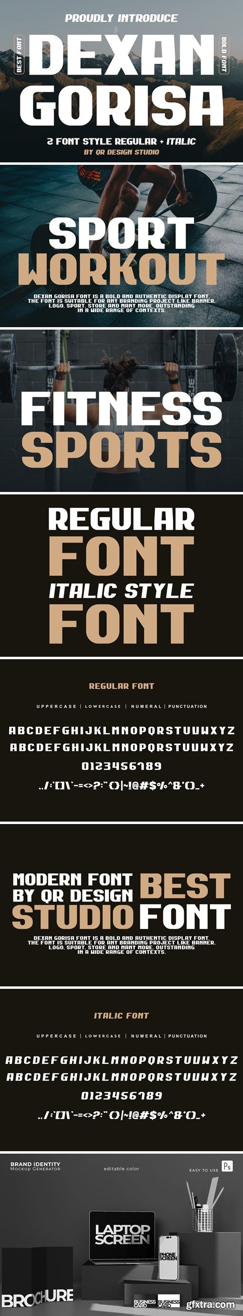 Dexan Gorisa - Regular + Italic Font