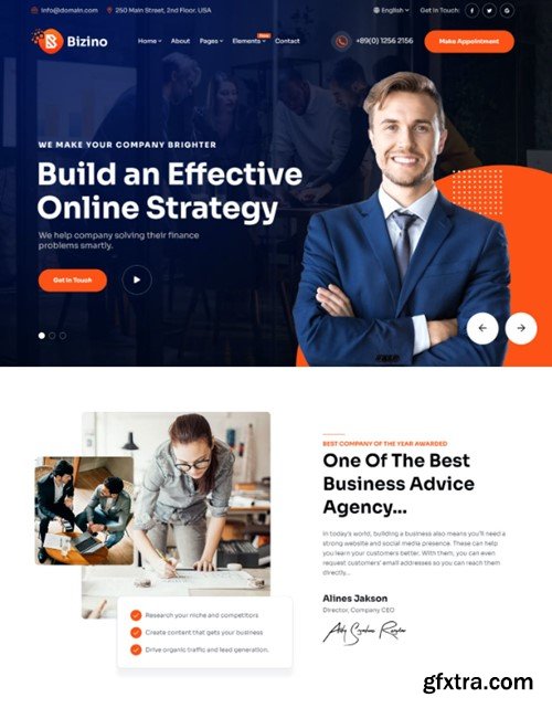 Bizino - Business & IT Service HTML Template N48PLT4