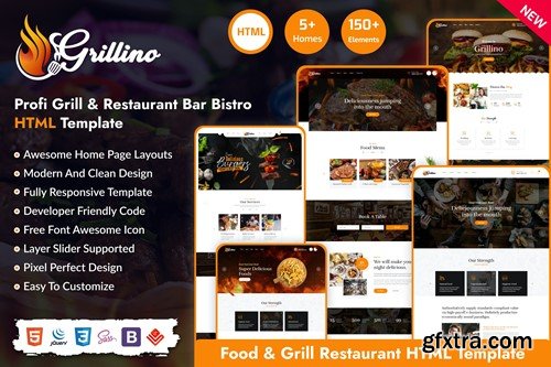 Grillino - Grill, Restaurant & Food HTML Template XXVRFC2