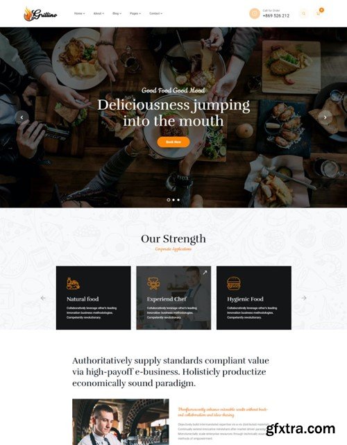 Grillino - Grill, Restaurant & Food HTML Template XXVRFC2