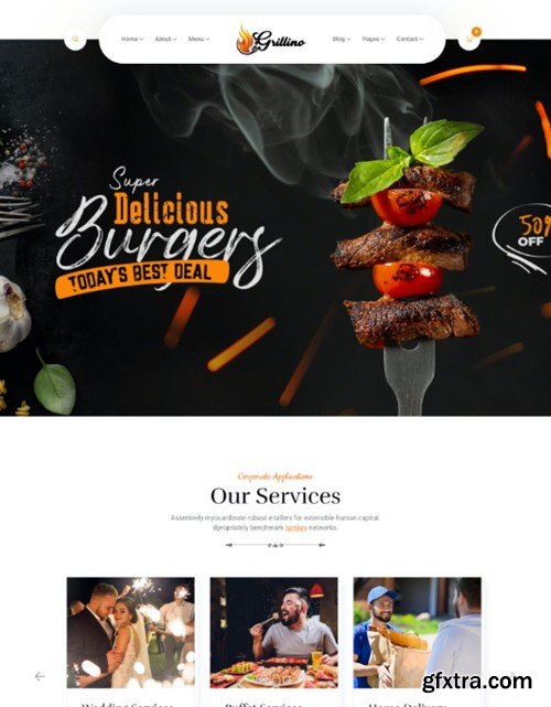 Grillino - Grill, Restaurant & Food HTML Template XXVRFC2