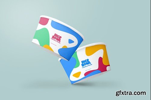 Rice Paper Bowls Mockup Food Packaging HPVLFSN