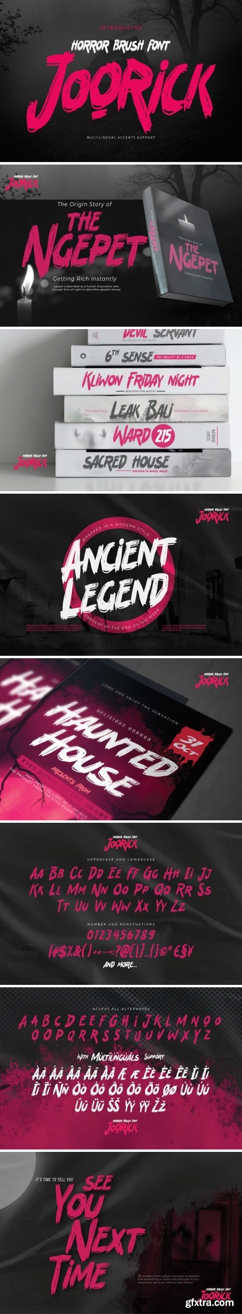 JOORICK - Horror Brush Font