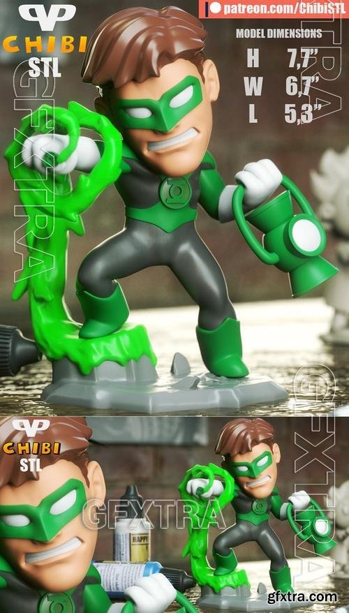 Green Lantern Chibi &ndash; 3D Print Model