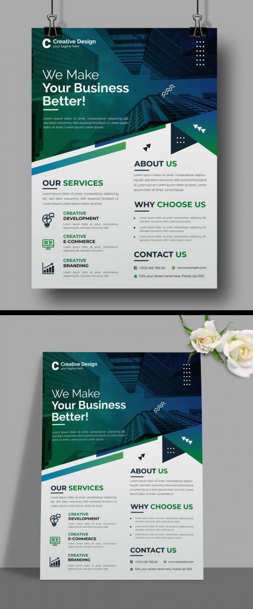 Modern Business Flyer Design Template 580631915