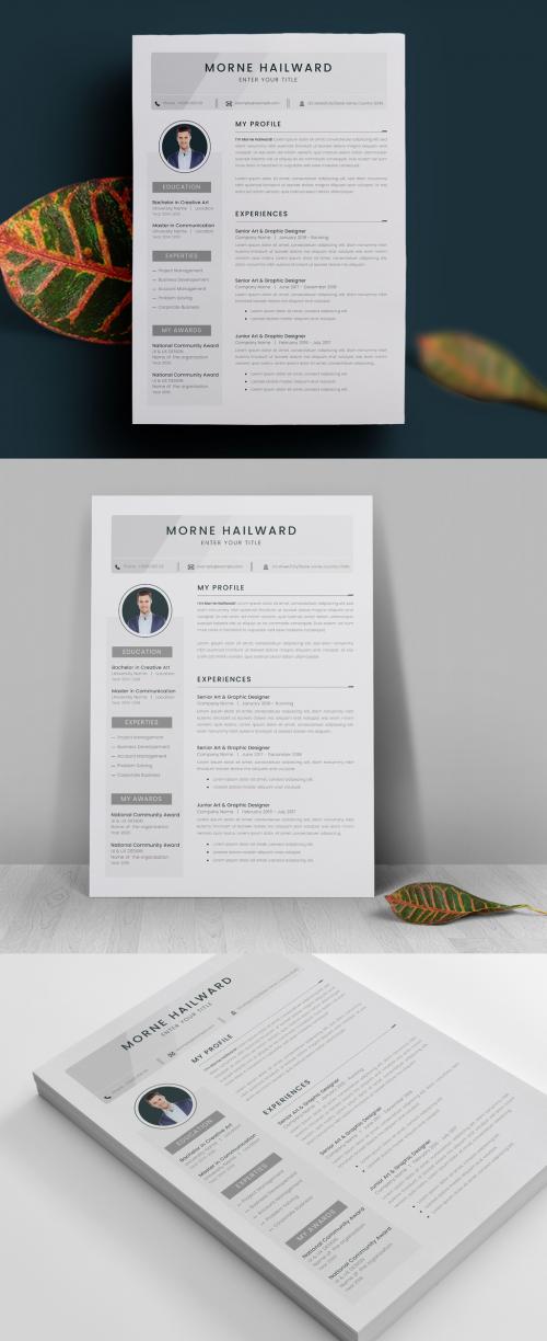 Clean Resume Application Template 582361600