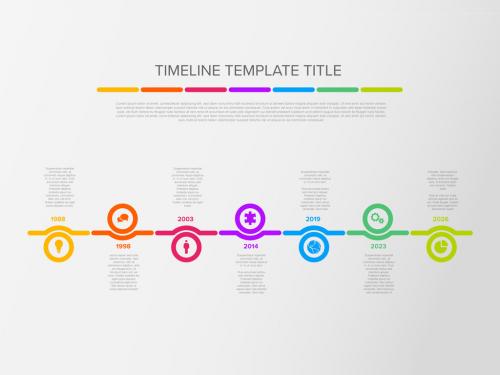 Seven circle steps simple timeline process infographic 578778636