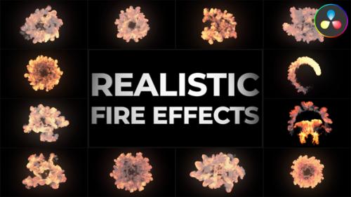 Videohive - Realistic Fire Effects for DaVinci Resolve - 47058291 - 47058291