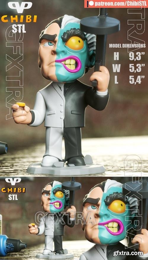 3DXM - Two Face Chibi &ndash; 3D Print Model