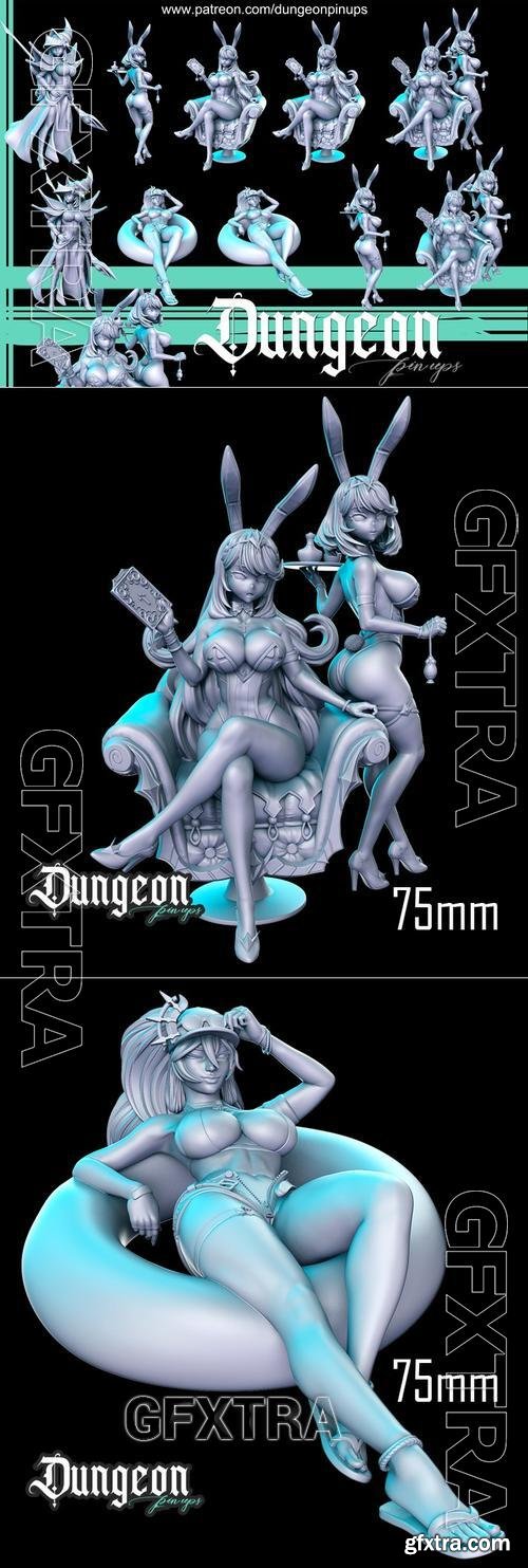 Dungeon Pin-ups July 2023 &ndash; 3D Print Model