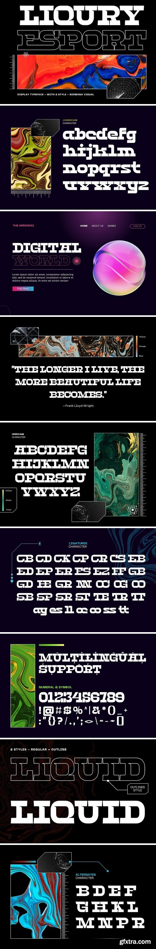 Liqury Esport - Creative Font