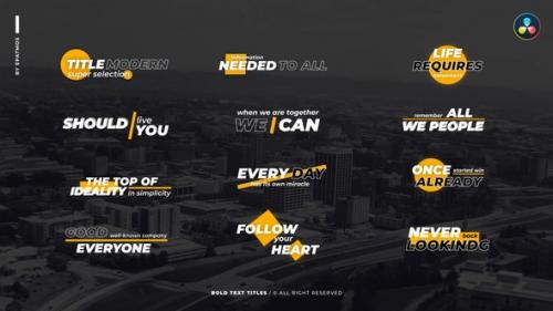 Videohive - Bold Text Titles | DR - 46976093 - 46976093