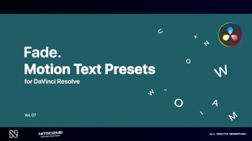 Videohive - Fade Motion Text Presets Vol. 07 for DaVinci Resolve - 47044283 - 47044283