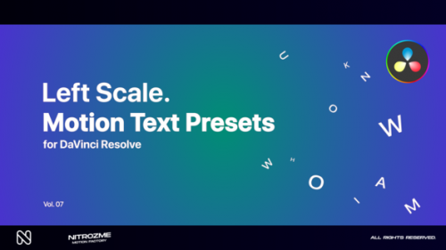 Videohive - Left Scale Motion Text Presets Vol. 07 for DaVinci Resolve - 47044691 - 47044691