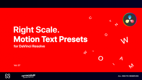 Videohive - Right Scale Motion Text Presets Vol. 07 for DaVinci Resolve - 47045491 - 47045491