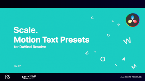 Videohive - Scale Motion Text Presets Vol. 07 for DaVinci Resolve - 47045834 - 47045834