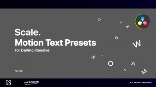 Videohive - Scale Motion Text Presets Vol. 08 for DaVinci Resolve - 47045836 - 47045836