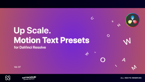 Videohive - Up Scale Motion Text Presets Vol. 07 for DaVinci Resolve - 47045856 - 47045856