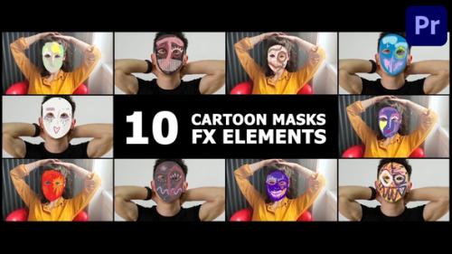 Videohive - Cartoon Masks | Premiere Pro MOGRT - 47138040 - 47138040