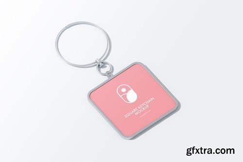 Square Keychain Mockup UE8YNLB