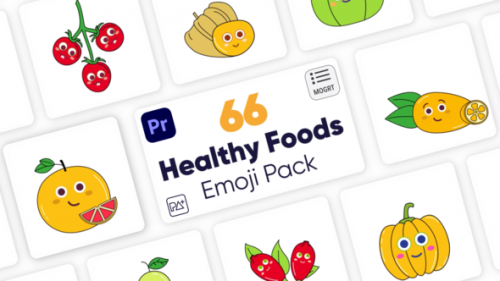 Videohive - Healthy Food Emojies For Premiere Pro - 47151670 - 47151670