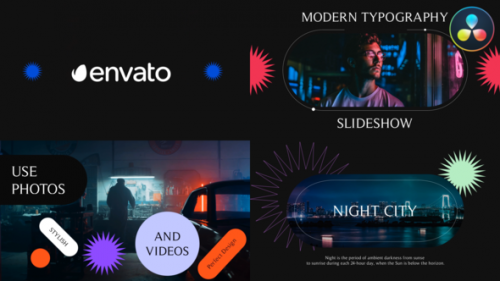 Videohive - Modern Typography Intro Slideshow for DaVinci Resolve - 47171288 - 47171288