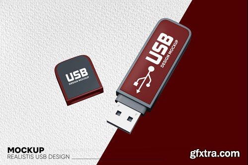 USB Flashdisk Mockup M3X8BKR