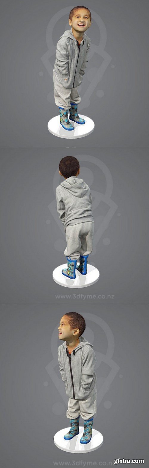 Little guy having fun in 3D-Scan booth 3D Model