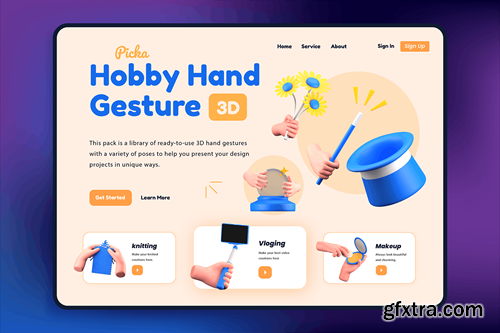 Hobby Hand Gesture 3D V8QBWTU