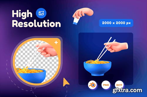 Restaurant Hand Gesture 3D LS83VZM