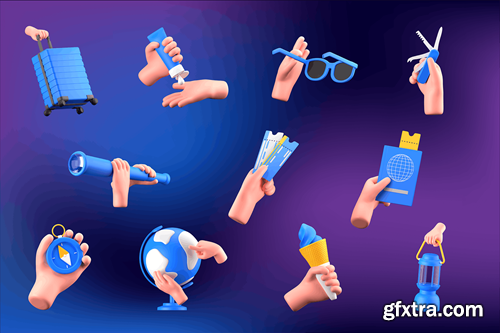 Traveling Hand Gesture 3D W938222