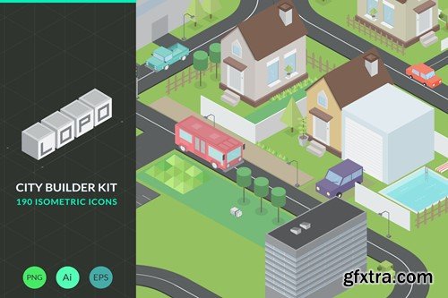Lopo Isometric Icon Pack & City Builder HPHT8W