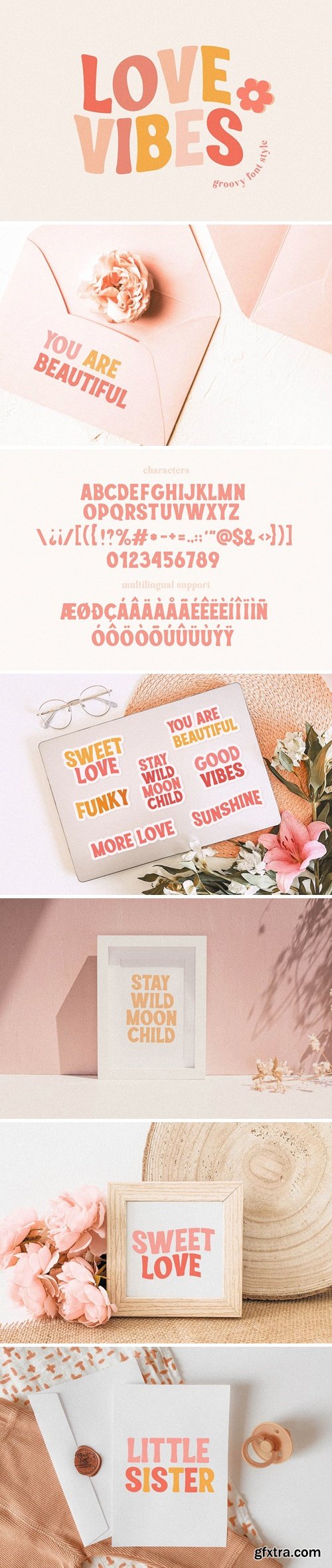 Love Vibes Groovy Font