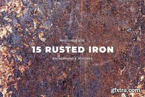 15 Rusted Iron Grunge Wall Texture Background