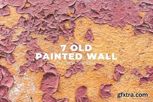 7 Old Cracked Paint Wall Texture Backgrounds