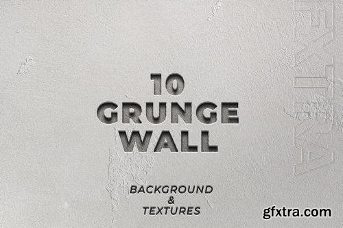 10 Grunge Cement Wall Texture Background