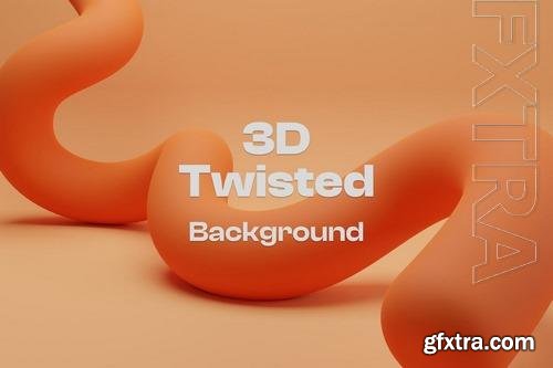 3D Modern Abstract Twisted Background