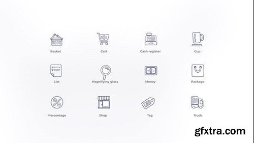 Videohive Shopping  - Outline Icons 46804446