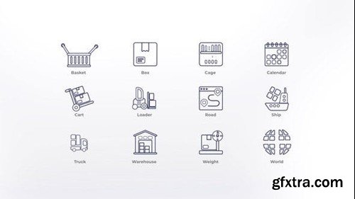 Videohive Shipping  - Outline Icons 46804247