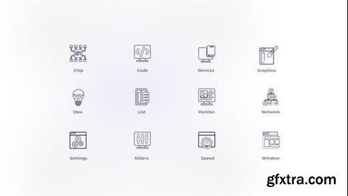 Videohive Design and Development  - Outline Icons 46804044