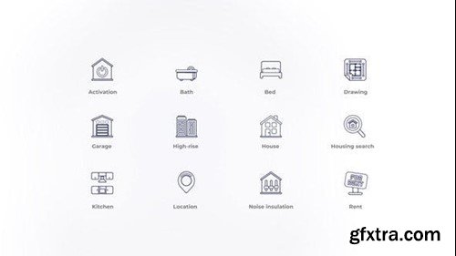 Videohive Real Estate  - Outline Icons 46804158