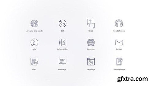 Videohive Customer Support  - Outline Icons 46804026