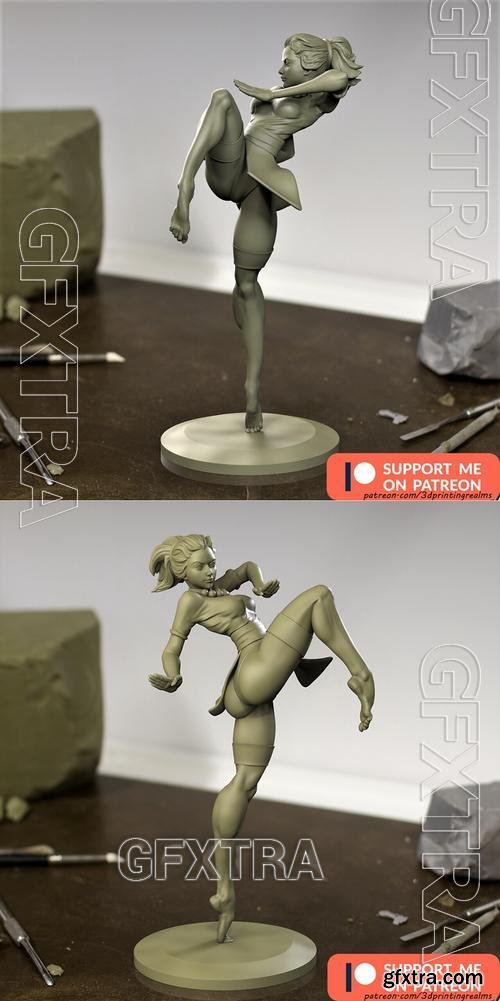 Fighter Girl By Aspan Lohia &ndash; 3D Print Model