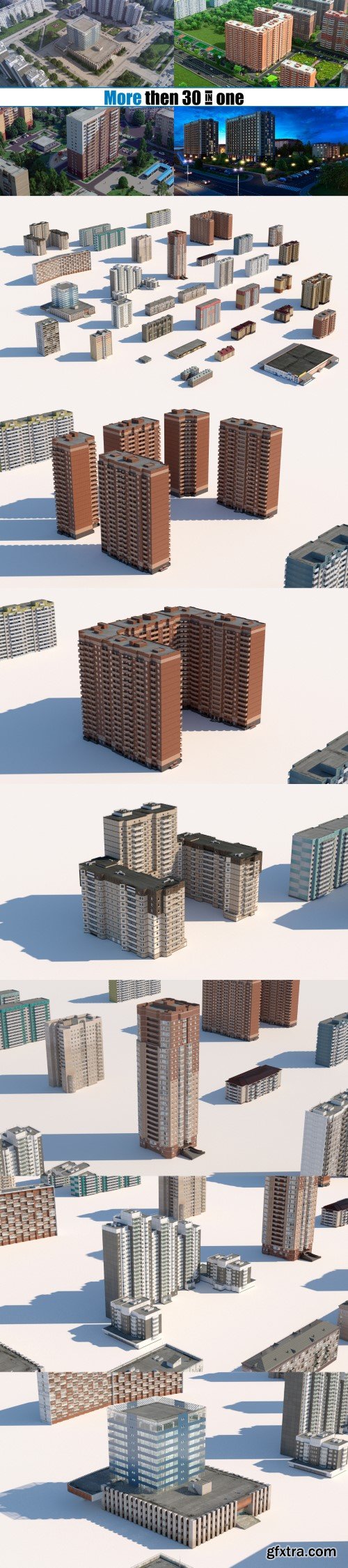 Turbosquid - Russian buildings Pack of more than 30 buildings