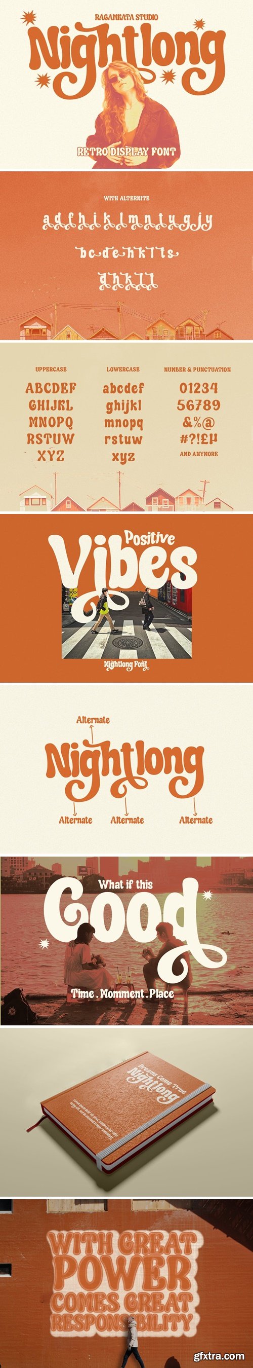 Nightlong - Retro Display Font