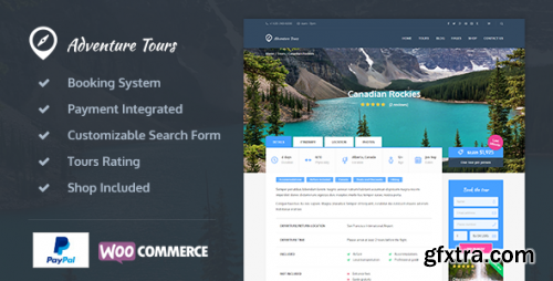 Themeforest - Adventure Tours - WordPress Tour/Travel Theme 12781942 v4.2.9 - Nulled