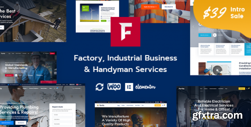 Themeforest - Fortis - Factory Industrial Business &amp; Handyman Services WordPress Theme 45937419 v1.0.0 - Nulled