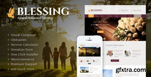 Themeforest - Blessing | Funeral Home Services &amp; Cremation Parlor WordPress Theme 11675707 v3.2.8 - Nulled
